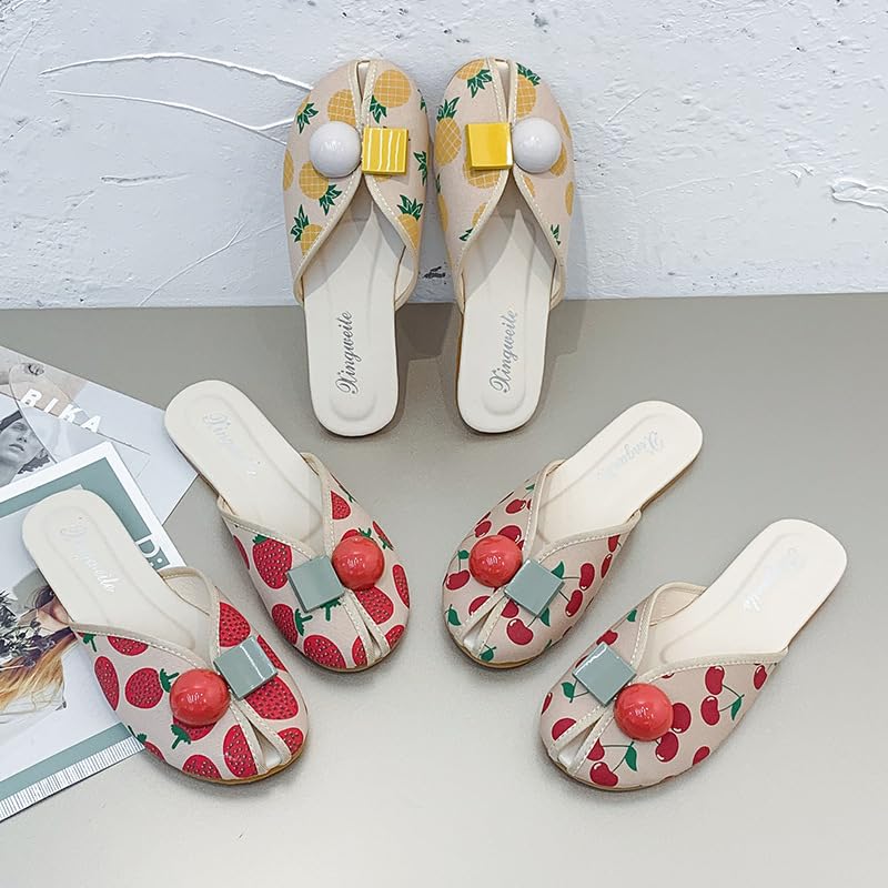 Loizziuy Strawberry Sandals Slippers for Women Beach Shoes Non-Slip Cute Comfortable Outdoor Indoor Slippers for Summer2