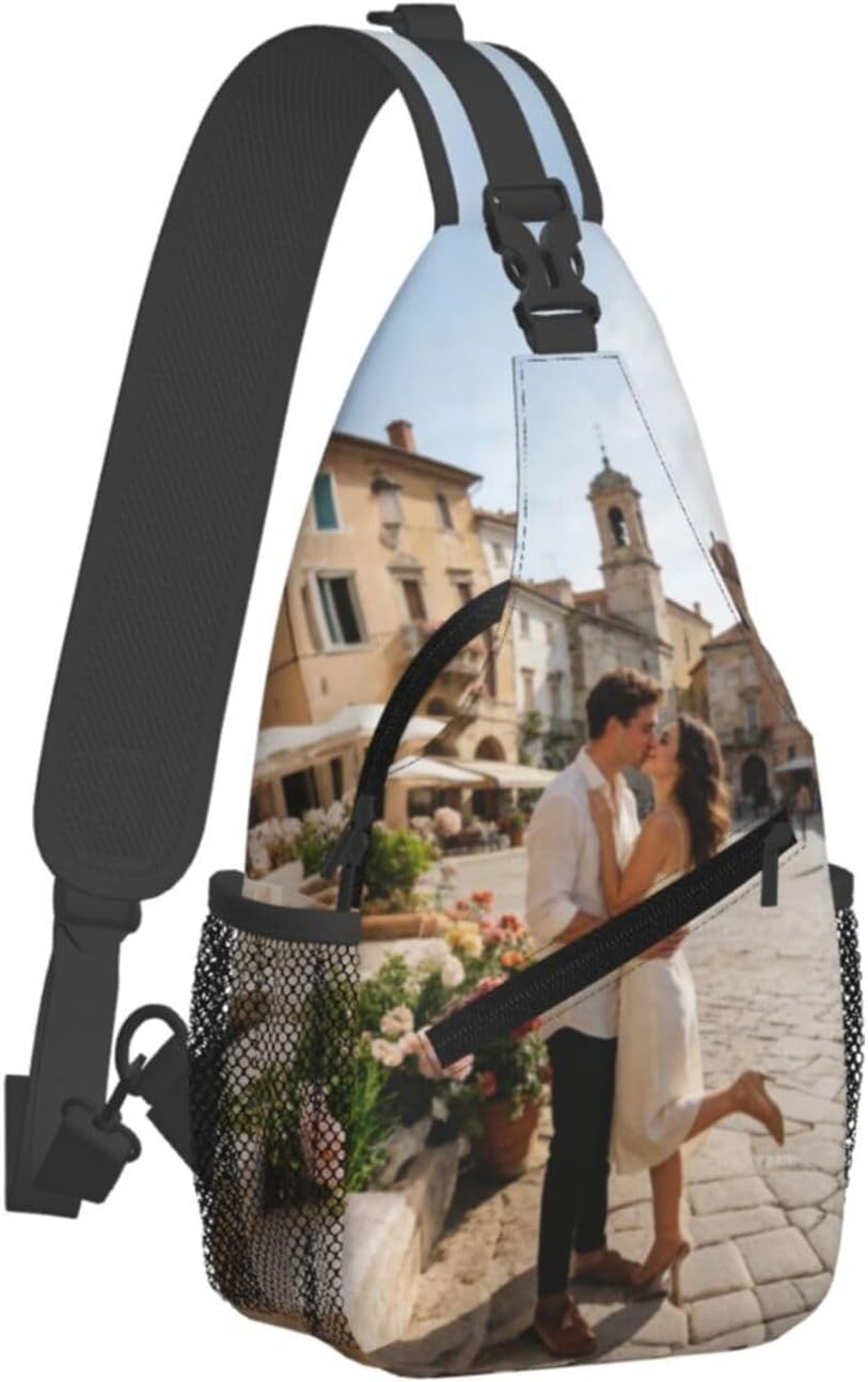 Custom Sling Bag Unisex Customized Bag Sports Outdoor Leisure Daypack Gifts Personalized Crossbody Chest Bags Add Your Text/Photo - Image 2