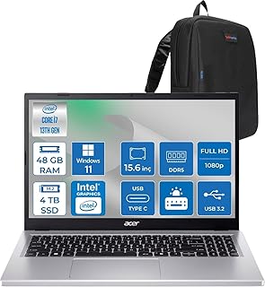 Acer Aspire Go 15 Intel Core I7-13620H Ddr5 48GB 4tb SSD Windows 11 Home Intel UHD Graphics 15,6" Fhd (1920 x 1080) IPS Taşınabilir Bilgisayar NXJ6SEY001H25 + Zetta Çanta