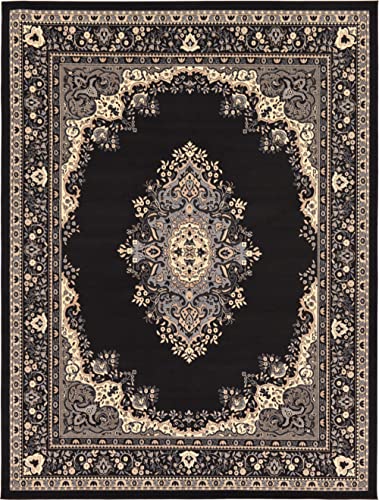 Rugs.com Amaya Collection Rug – 9' x 12' Black Medium