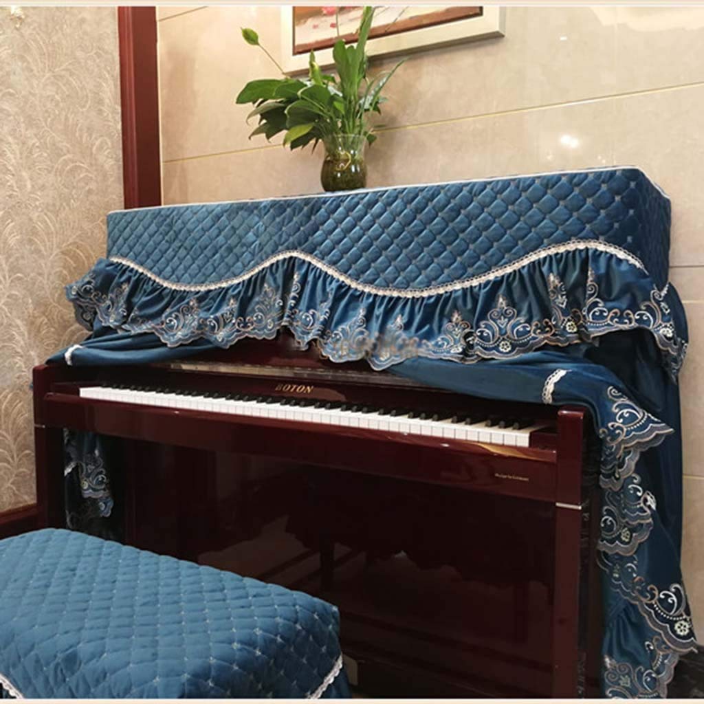 Klavierabdeckung, Pleuche-Abdeckung Für Klavier, Vollständig Staubdicht/Blue/157X39X120Cm