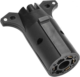 4-Way Flat Vehicle-Side to 7-Way RV Blade Trailer Wiring Adapter | 12V 7 to 4 Pin US Standard Trailer Light Plug Truck Cable Connector Adapter