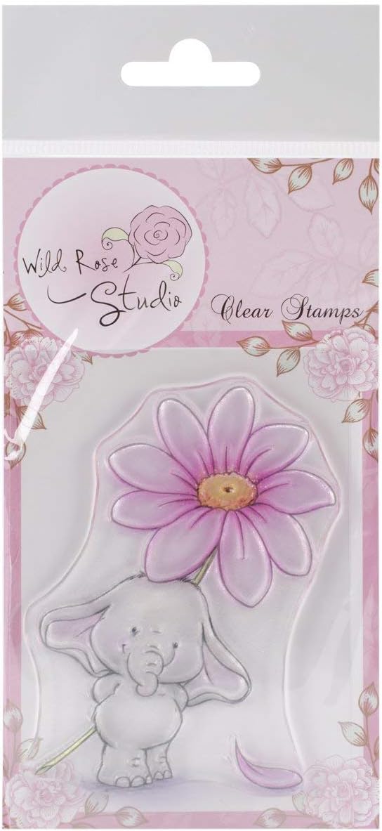 Wild Rose Studio Clear Stamp, Bella with Daisy
