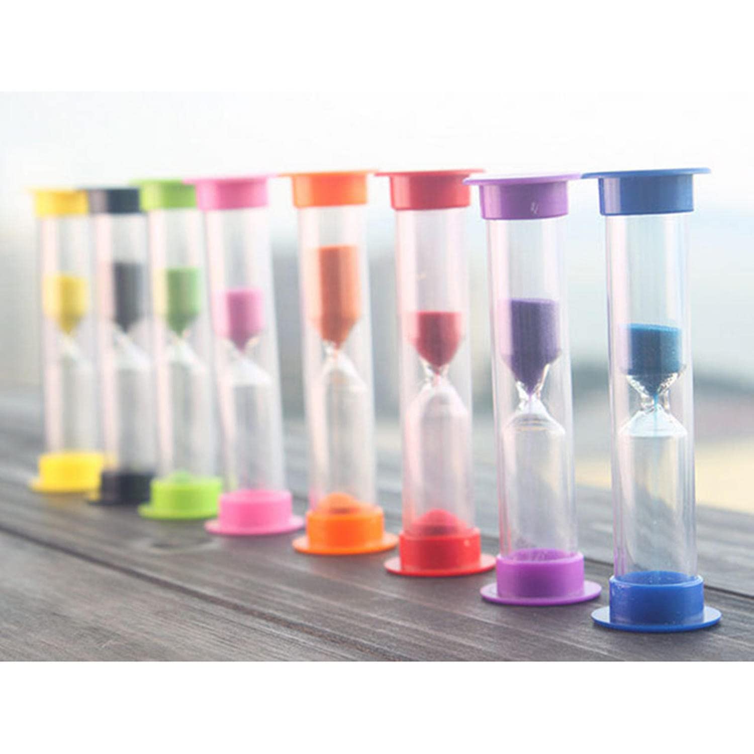 6PC Clessidra Colorato Sandglass Sabbia Orologio Timer Sabbia 3 Minuti