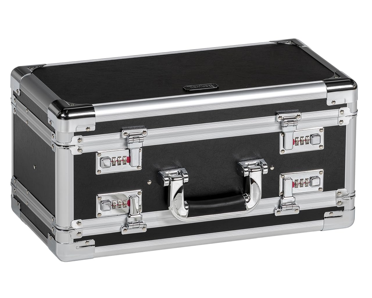 FC 045 Twin XL Transportkoffer, Doppel-Waffenkoffer, Meß- und Prügerätekoffer, Musterkoffer; Schwarz/Alu