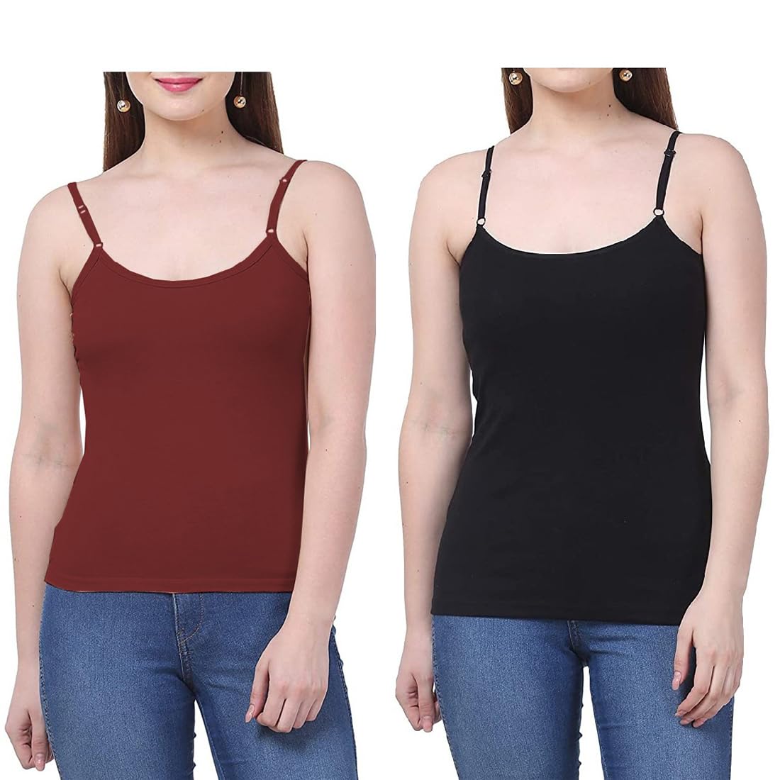 TDCL Womens Camisole Slip for Women with Adjustable Camisole for Women (Pack of 2)-image-35
