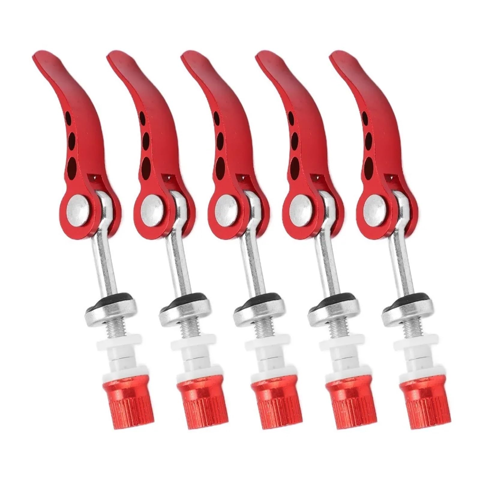 Zuvnik Red Bike Seat Post Clamp 5Pcs M6 × 65Mm Bike Seatpost Clamps Lightweight Portable Quick Release Clamp