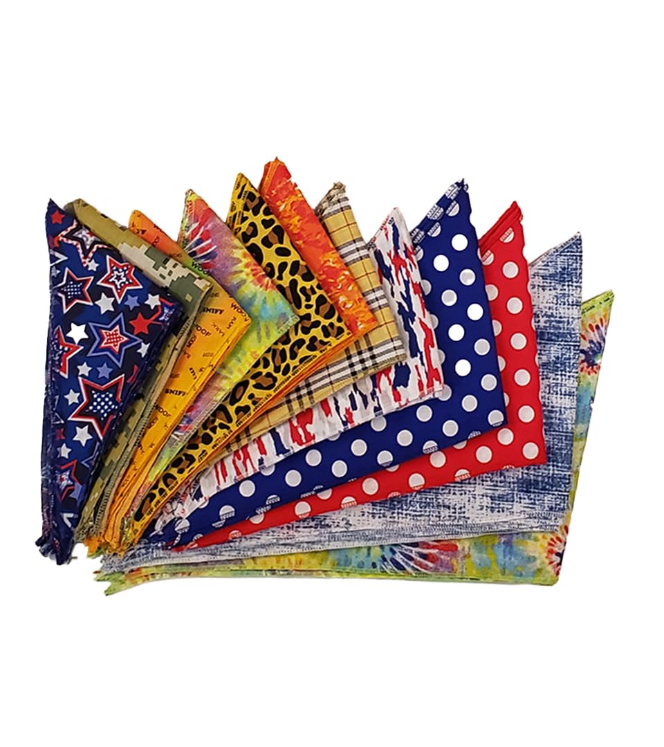Lot de 60 bandanas de toilettage pour chien
