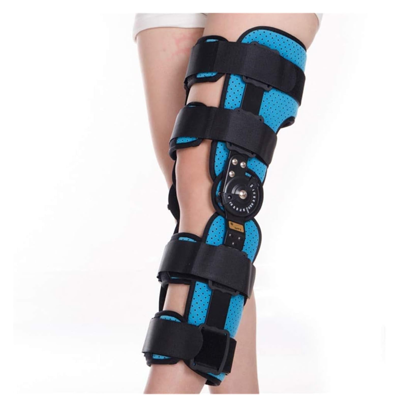 Rodillera Deportiva con Bisagras Bloqueables - Soporte de Rodilla Ajustable y Transpirable para Artrosis, Running y Fútbol - Órtesis Estabilizadora (Talla S/M/L)