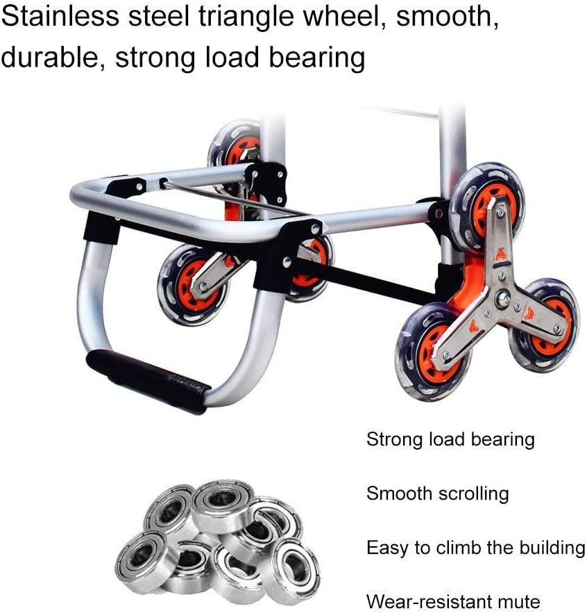 Einkaufstrolley Klappbar Einkaufswagen Reise-Einkaufstasche Lebensmitteleinkaufswagen Haushaltsgepäck Anhänger Faltbarer… – Bild 6