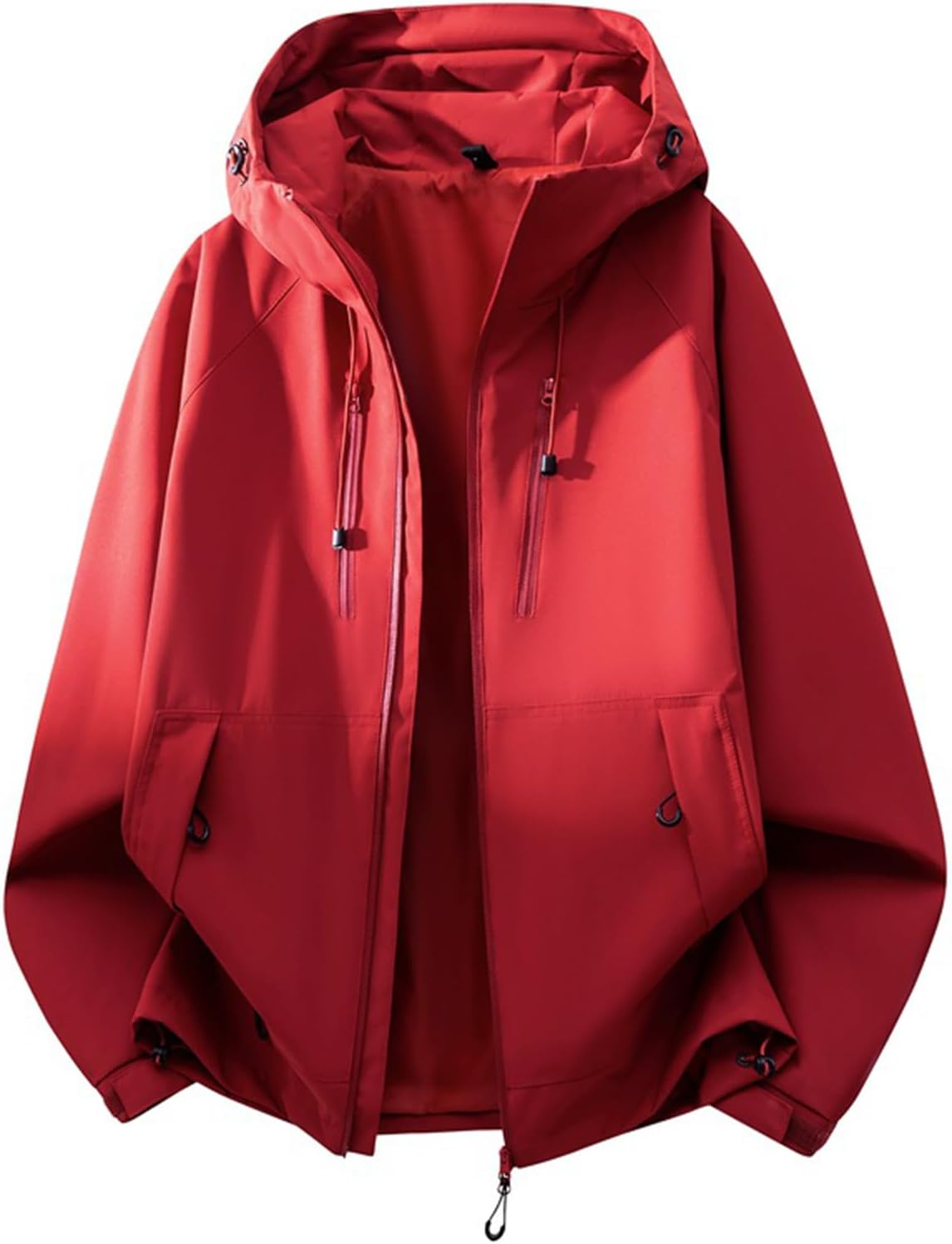 Mens Jacket With Hood, Lightweight Rain Jackets Waterproof Windbreaker Coat, M-3XL