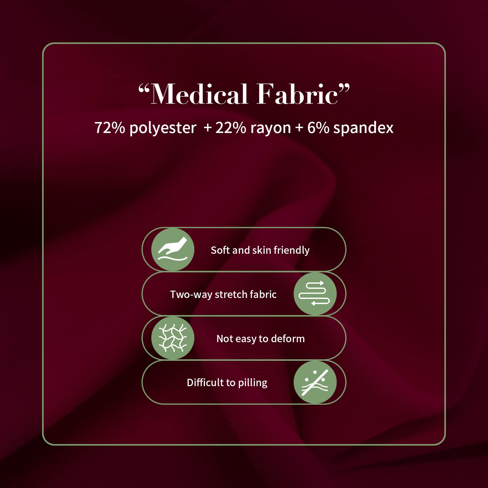 niaahinn Scrubs Pants for Women Yoga Jogger Medical Nursing Scrub Drawstring with Multiple Pockets (Burgundy,XL,X-Large)