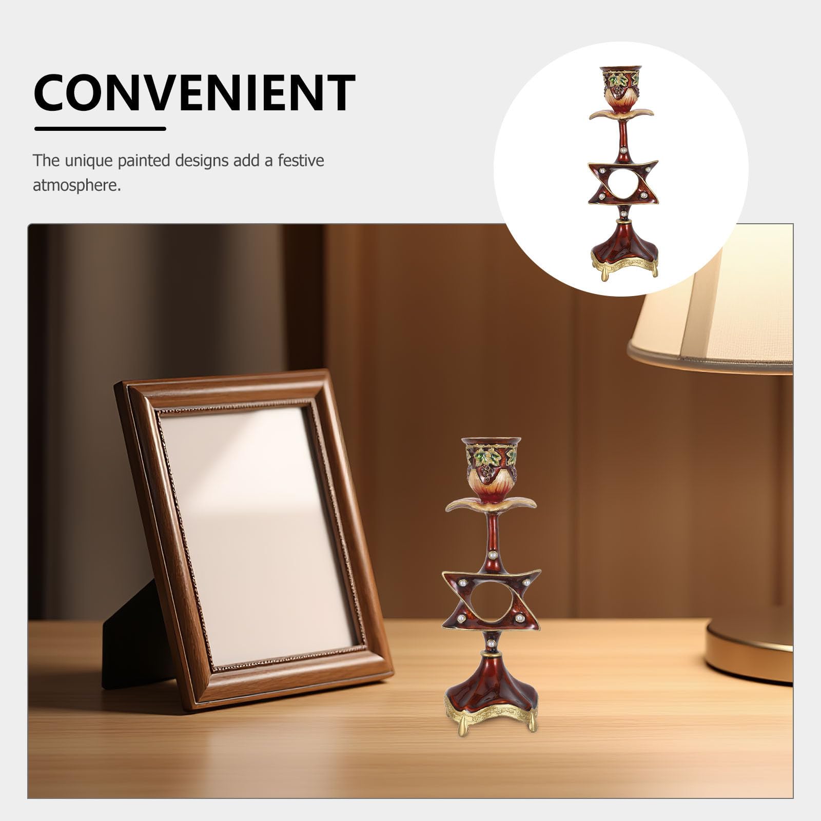 Candelabro Europeo in Metallo, Vintage ed Elegante per Tavola