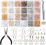 【Material de primera calidad】 Hecho de aleación de metal sin níquel y sin plomo, duradero, cómodo y seguro de usar. Incluye terminaciones de goma plásticas transparentes y seguras.