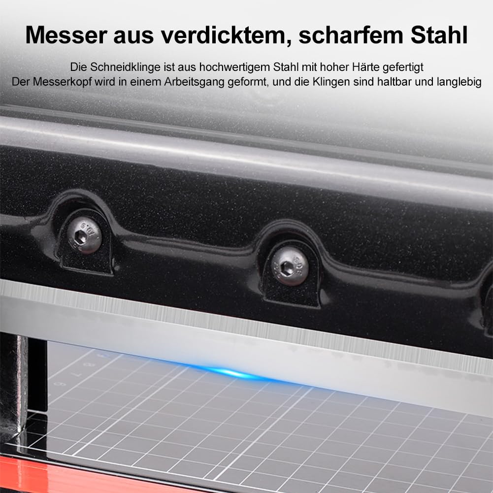 Taglierina impilabile professionale A4, ghigliottina, 400 fogli, taglierina impilabile Heavy Duty con doppia protezione di sicurezza per tagliare carta, pelle, PVC, tessuto non tessuto