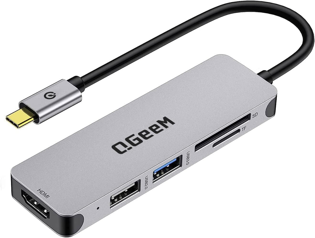 QGeeM USB Docking Station シルバー Amazon.co.jp: USB C ハブ,QGeeM 5-in-1 USB Type C HDMI Hub