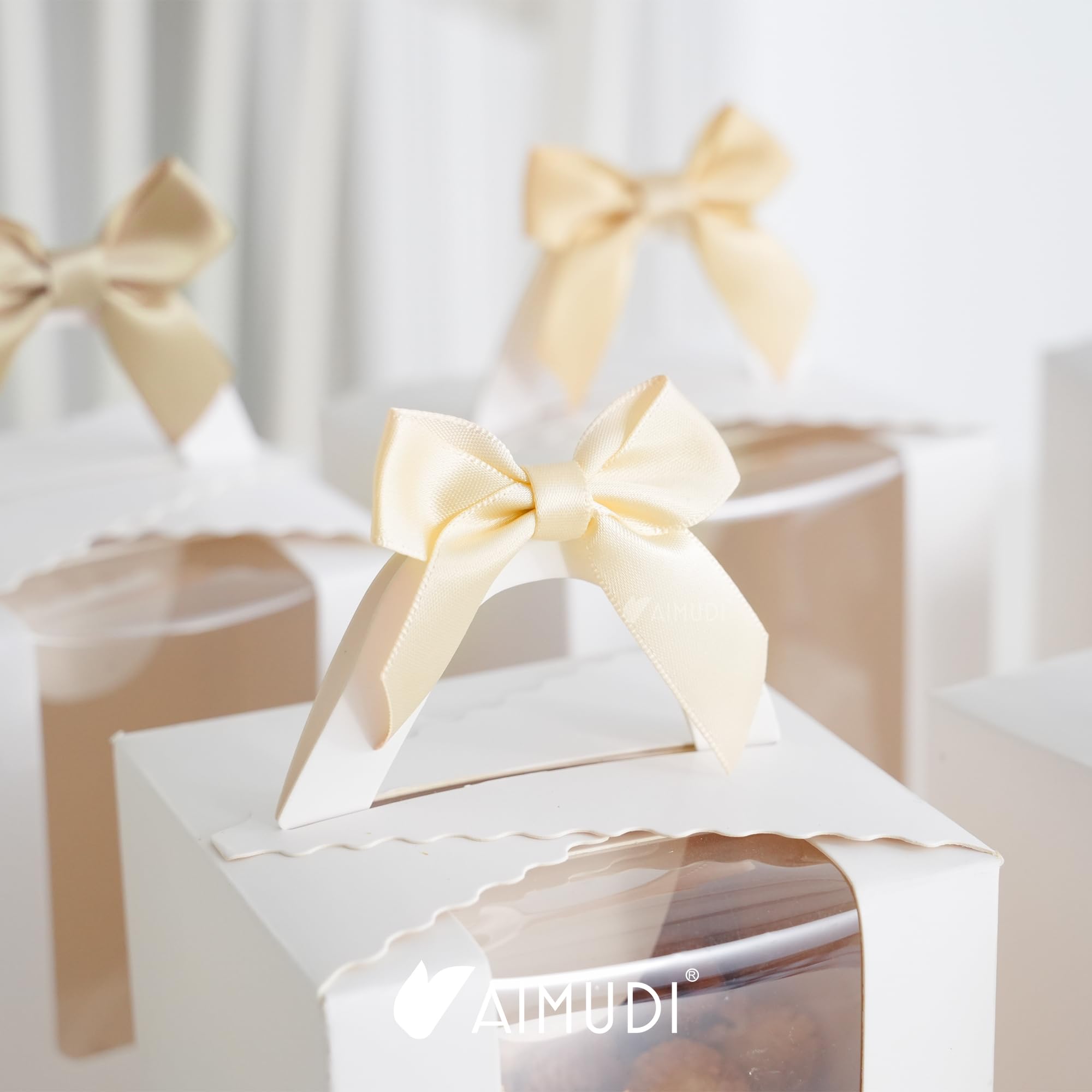Pink Satin Ribbon Bows 50Pcs Self Adhesive Satin Bows Wrapping Premade Ribbon Bows With Double Sided Tape Making Crafts Birthday Wedding Decorations P 186226870