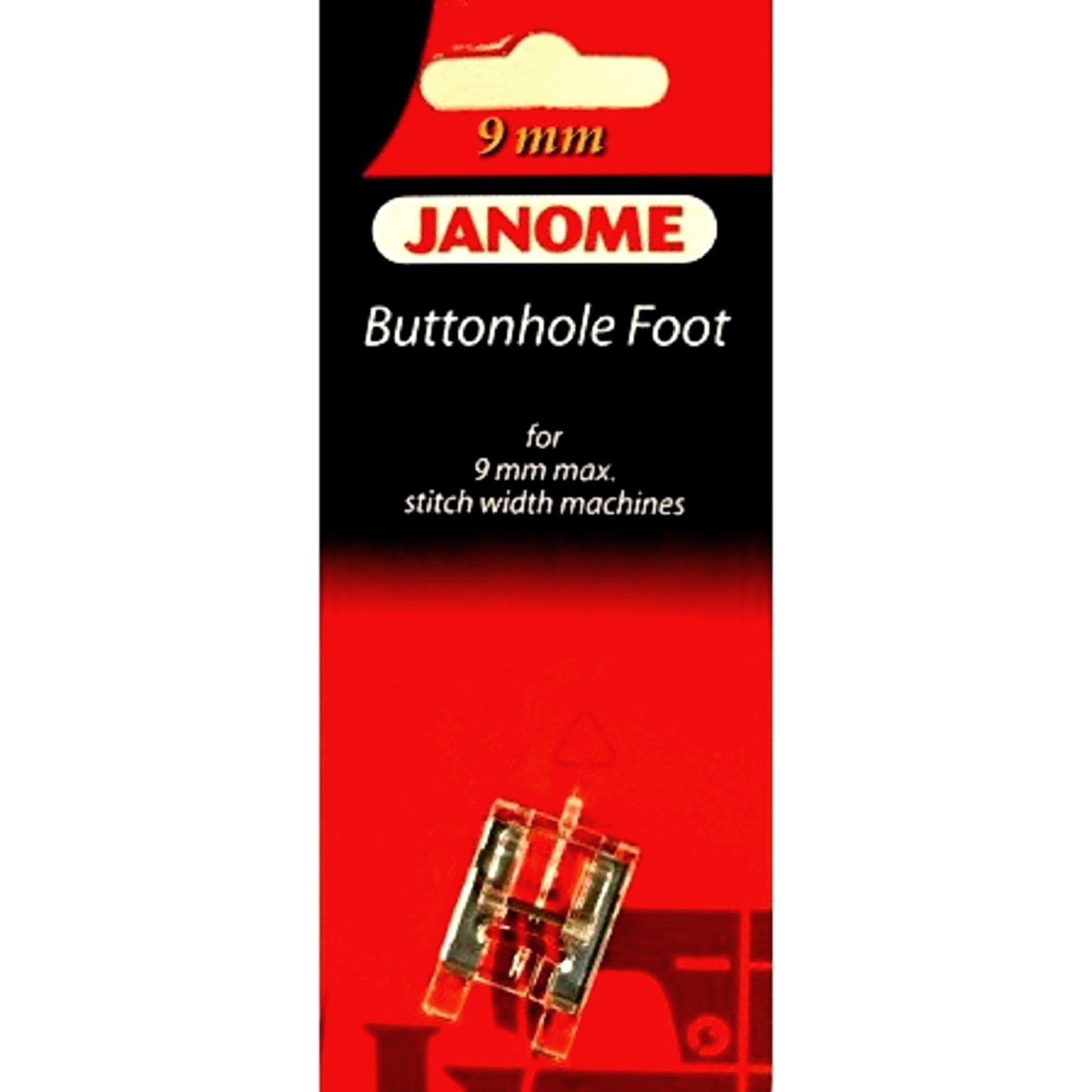 Janome See Photo Transparent Buttonhole Foot #202082008 For 9Mm Max Stitch Width Machines