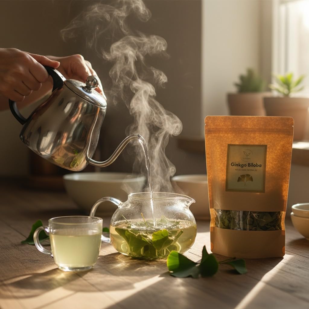 Ginkgo Biloba (Ginkgo biloba) séché en vrac 1000 g – pour infusions, 100% naturel, sans additifs – La Herbera