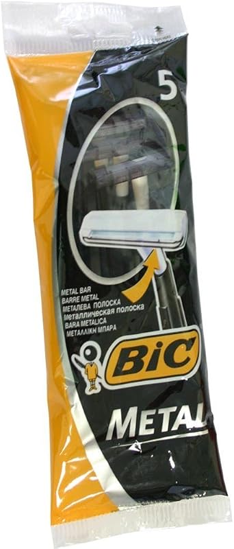 Aparelhos de barbear descartáveis BIC com lâmina única, 5 unidades