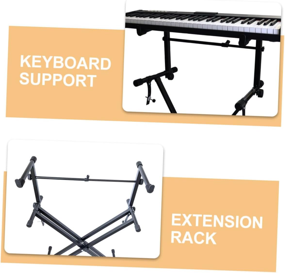Keyboard Stand Extension Adapter for Electric Keyboards Adjustable Height Rack for Comfortable Playing Position Compatibility Design for Musicians