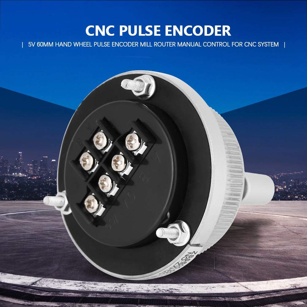 Hand Wheel Pulse Encoder Mill Router Manual Control For CNC System, 5V 60MM(White) - Image 3 thumbnail
