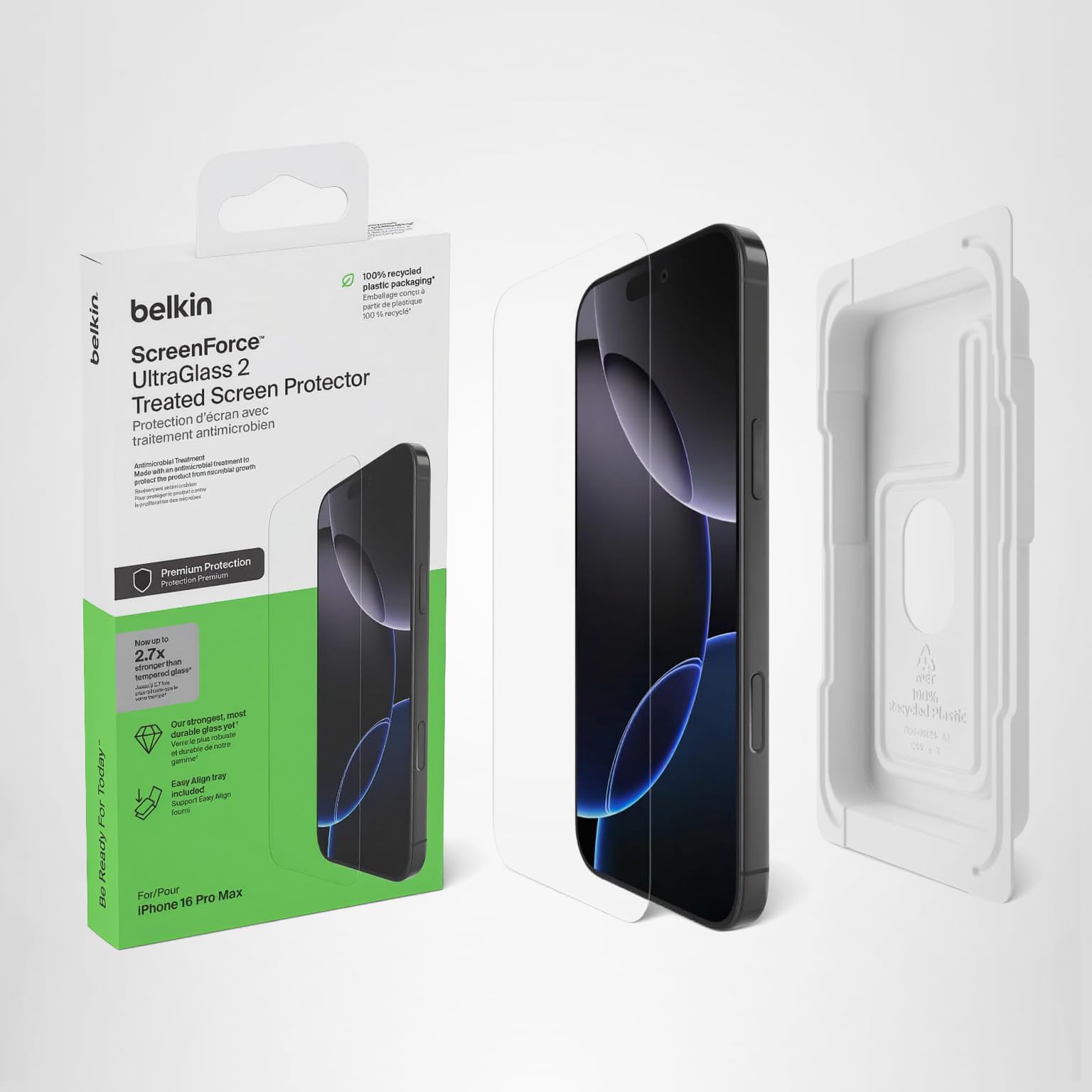 Amazon | Belkin iPhone16 Pro Max対応 UltraGlass2 保護ガラス