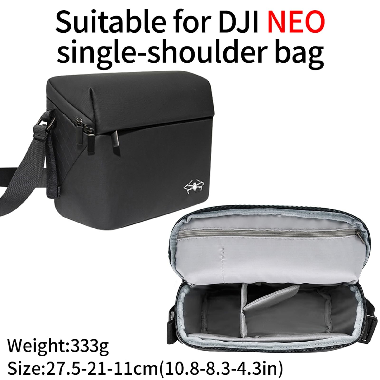 Borsa a tracolla per DJI Neo Custodia da viaggio Custodia protettiva per DJI Neo Accessori, Nero , Borsa a tracolla DJI Neo