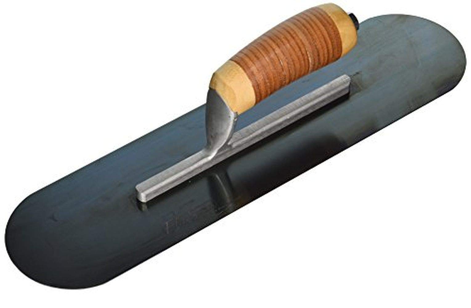 Kraft Tool CFE279BL Elite Series Five Star Blue Steel Pool Trowel with Leather Handle, 16 x 4-Inch — image 1