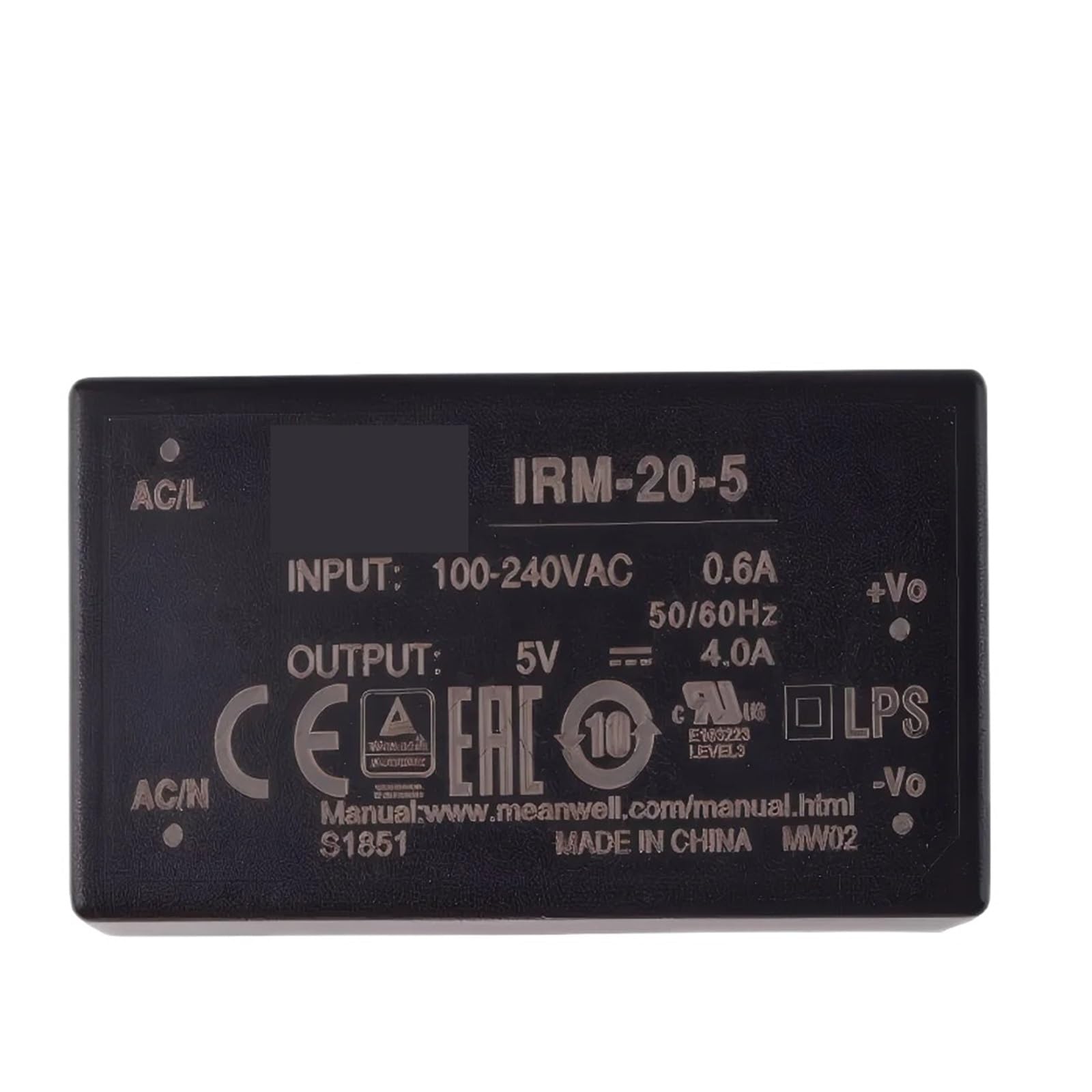 BRODEFUP 20WAC-DC Power IRM-20-3.3V IRM-20-5V IRM-20-12V IRM-20-15V IRM-20-24V(IRM-20-3.3)
