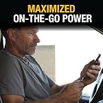 DEWALT Heavy Duty 72W 5 Port USB Car Charger Multiport, iPhone 17 Multi USB Car Charger, Fast Charge PD & QC3.0 Cigarette Lighter Adapter w/ 6FT Cable, Type C Front/Back Charging for Multiple Devices