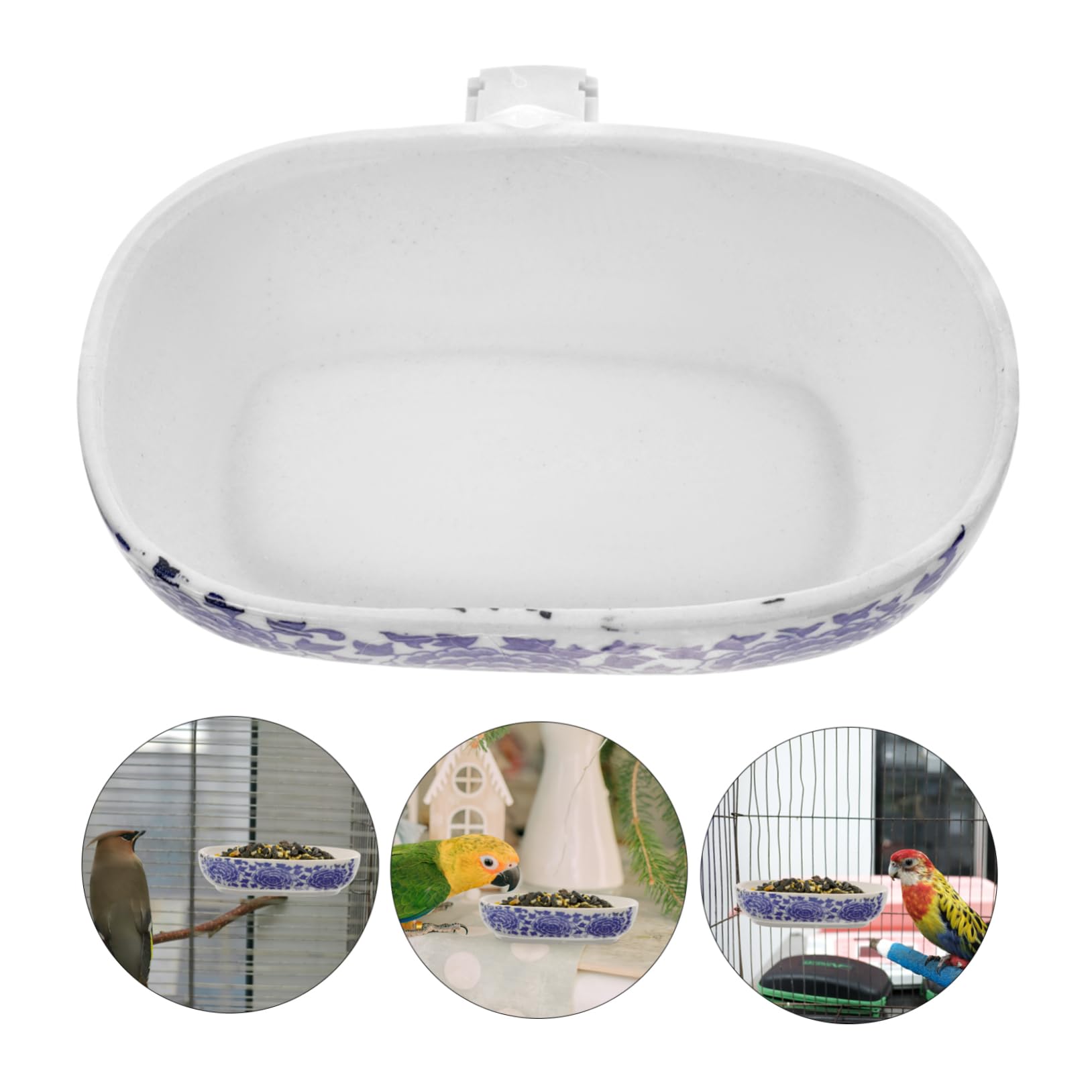 SUPVOX 10piezas Bañera De Pájaros Bañera De Plástico para Periquitos y Aves Segura Bordes Suaves para Cuidado Higiene De Mascotas