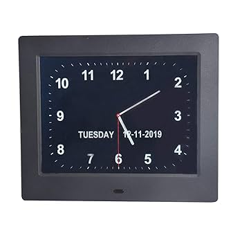 Amazon | デジタル フォト フレーム 8 インチ 時計/カレンダー