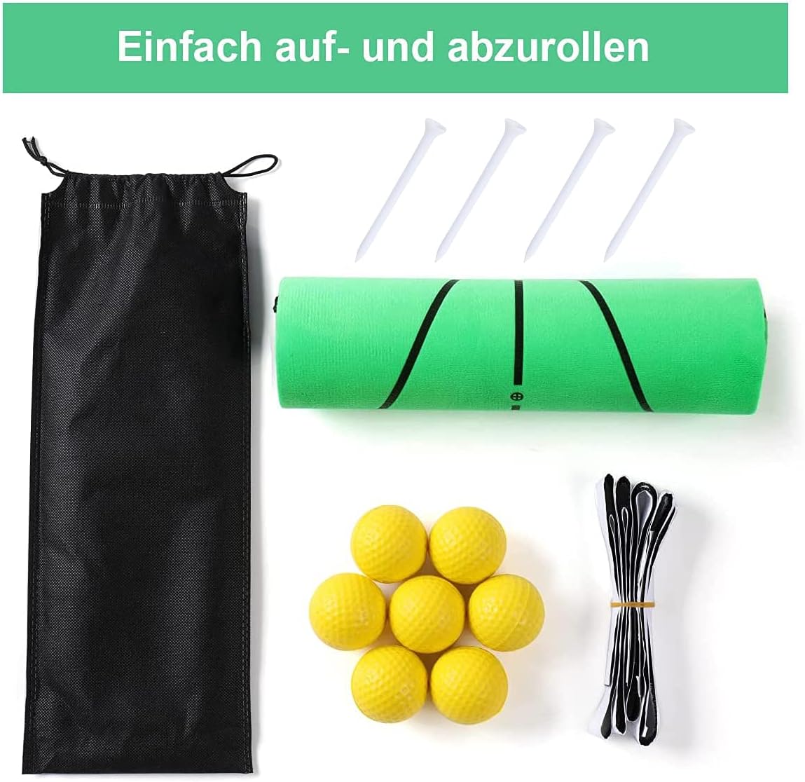 Golf Hitting Mat Golf Training Set with 7 Pcs Golf Practice Balls Indoor & Outdoor Golf Chipping Pitching Cage Mats, Golf Practice Training Aids with Mat : Sports & Outdoors