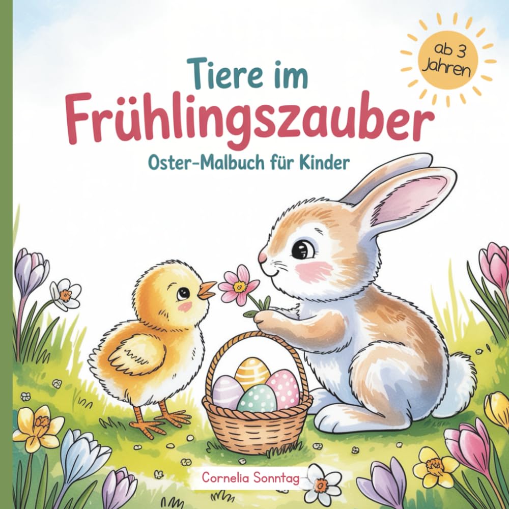 Tiere im Frühlingszauber: Oster-Malbuch für Kinder ab 3 Jahren