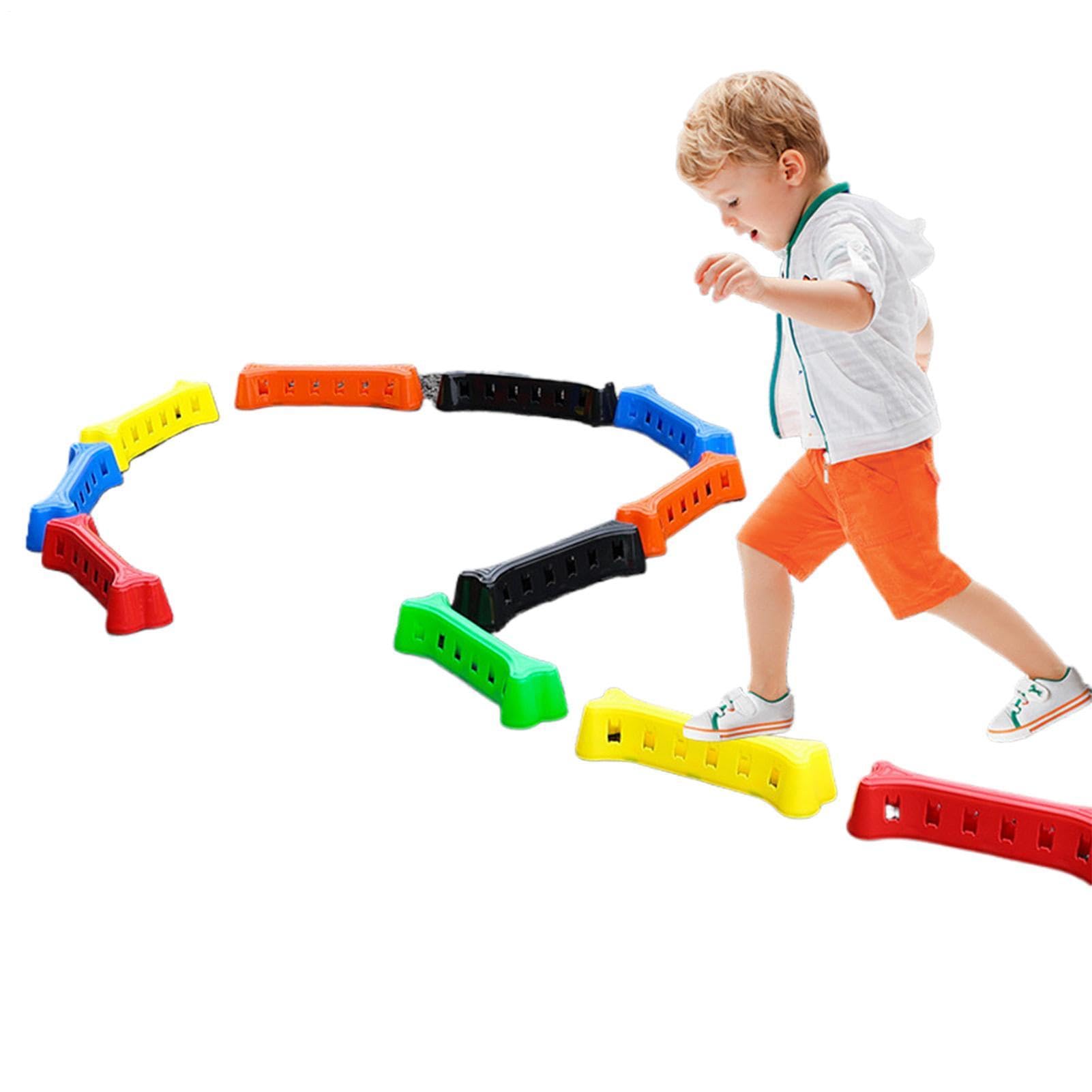 Yanayi Balance Beam for Kids | Stackable Educational Non-Slip Fun Beam,Kids Outdoor Stepping Stones | for Balance Outside Backyard Playground Gym Preschool Classroom Party Summer Exercise