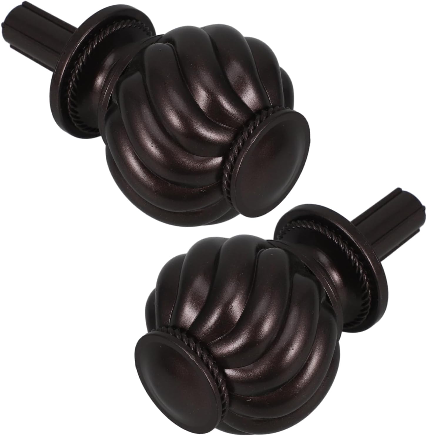 2pcs Roman Rod Finials Oil Rubbed End Caps for Drapery Rods Window Treatment Decorative Heads