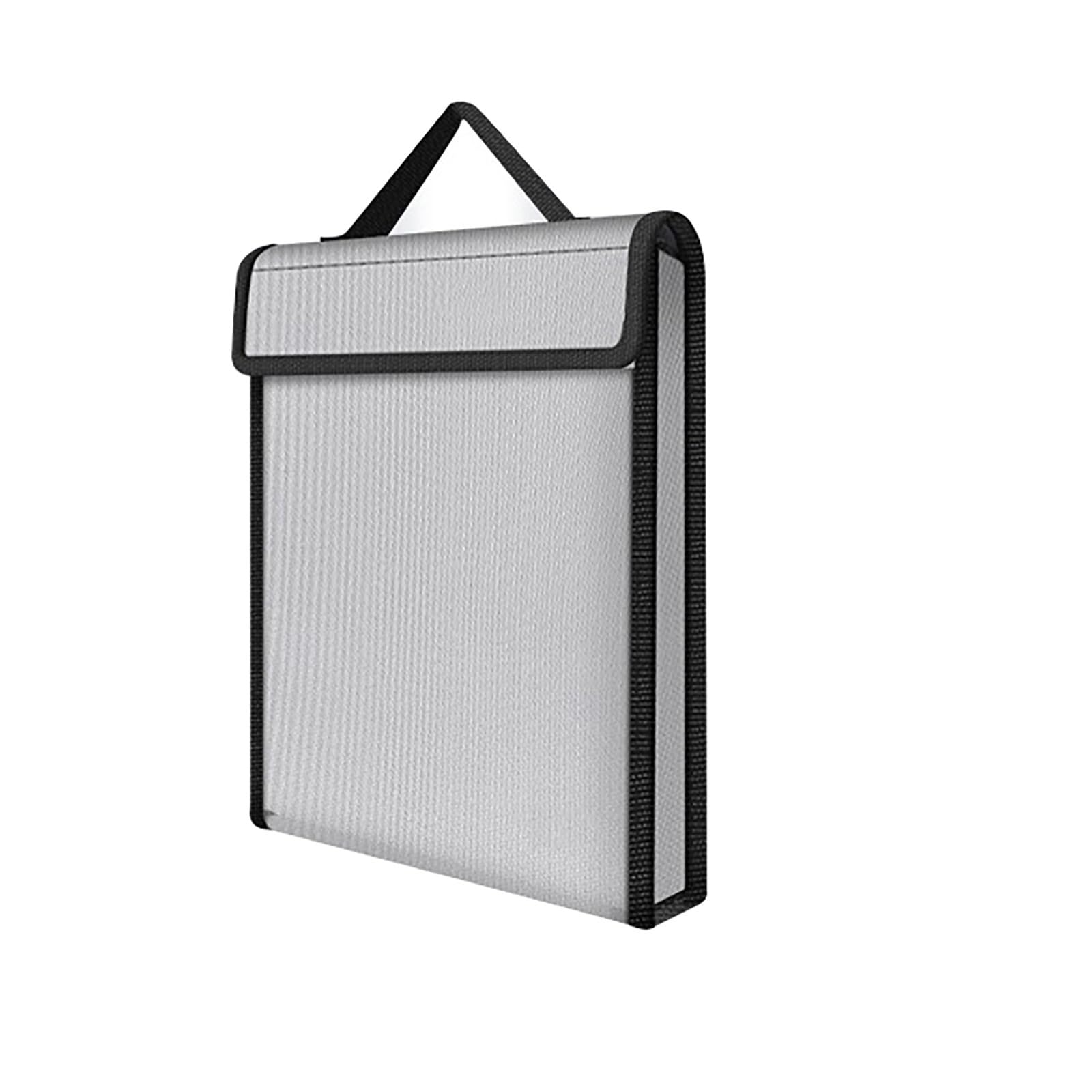 Borsa Ignifuga Cartella Ignifuga Impermeabile Fuoco Custodia Sicura Portadocumenti con Cerniera Borsa Protettiva per Contanti per Oggetti di Valore(A,33 * 26 * 5cm)