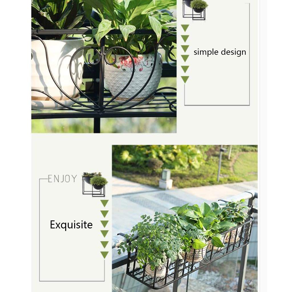 Jardinería Soporte Para Maceta De Jardinera De Barandilla Colgante Bastidores De Cesta De Flores De Hierro Estante De Plantas En Maceta Expositor Macetas Decoración Cerca Porche Del Balcón Huertos urb