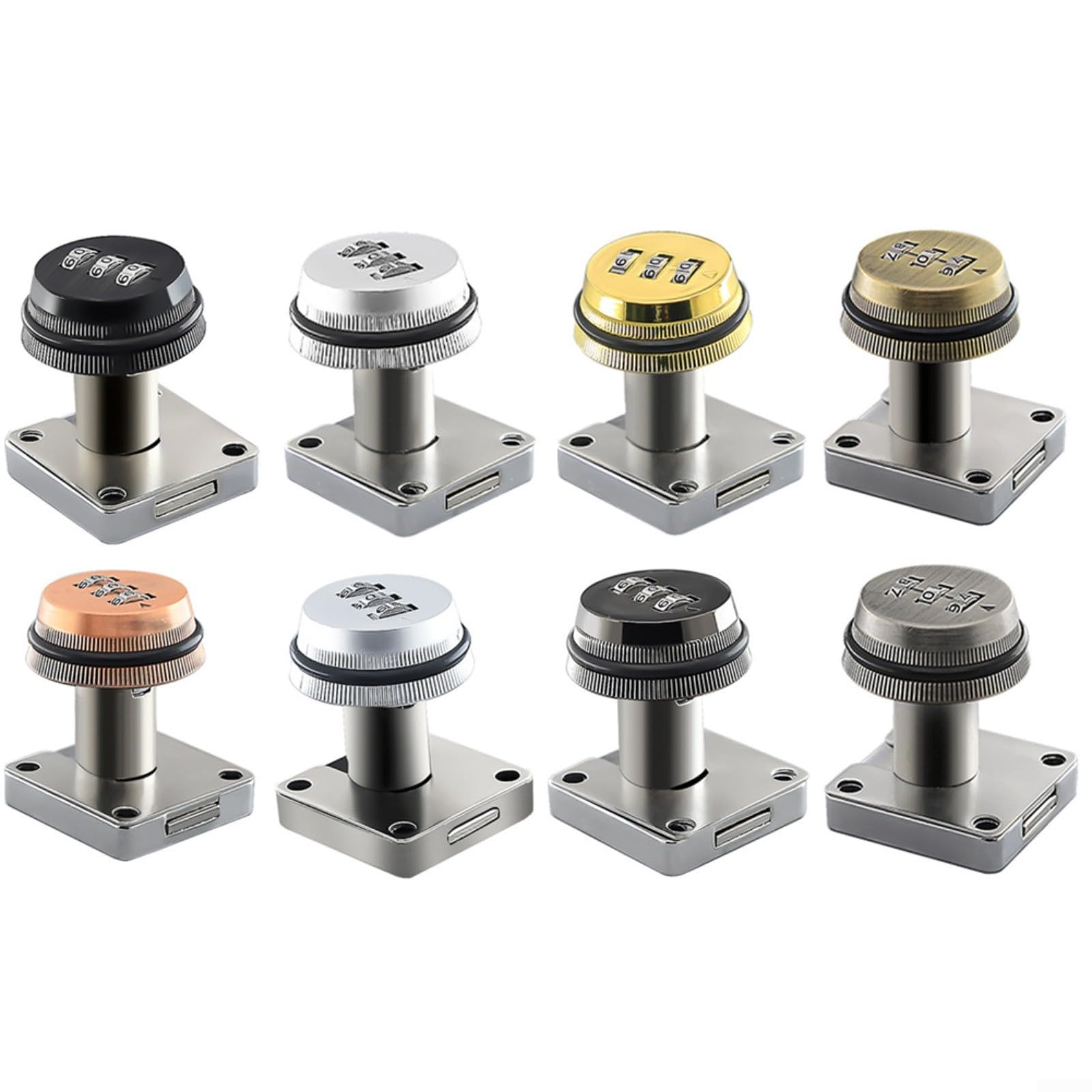 HOHOVYVY Candado para buzón, 1 cerradura de contraseña, cerrojo y pinza con candado, cerradura de garaje, cobertizo (dorado)