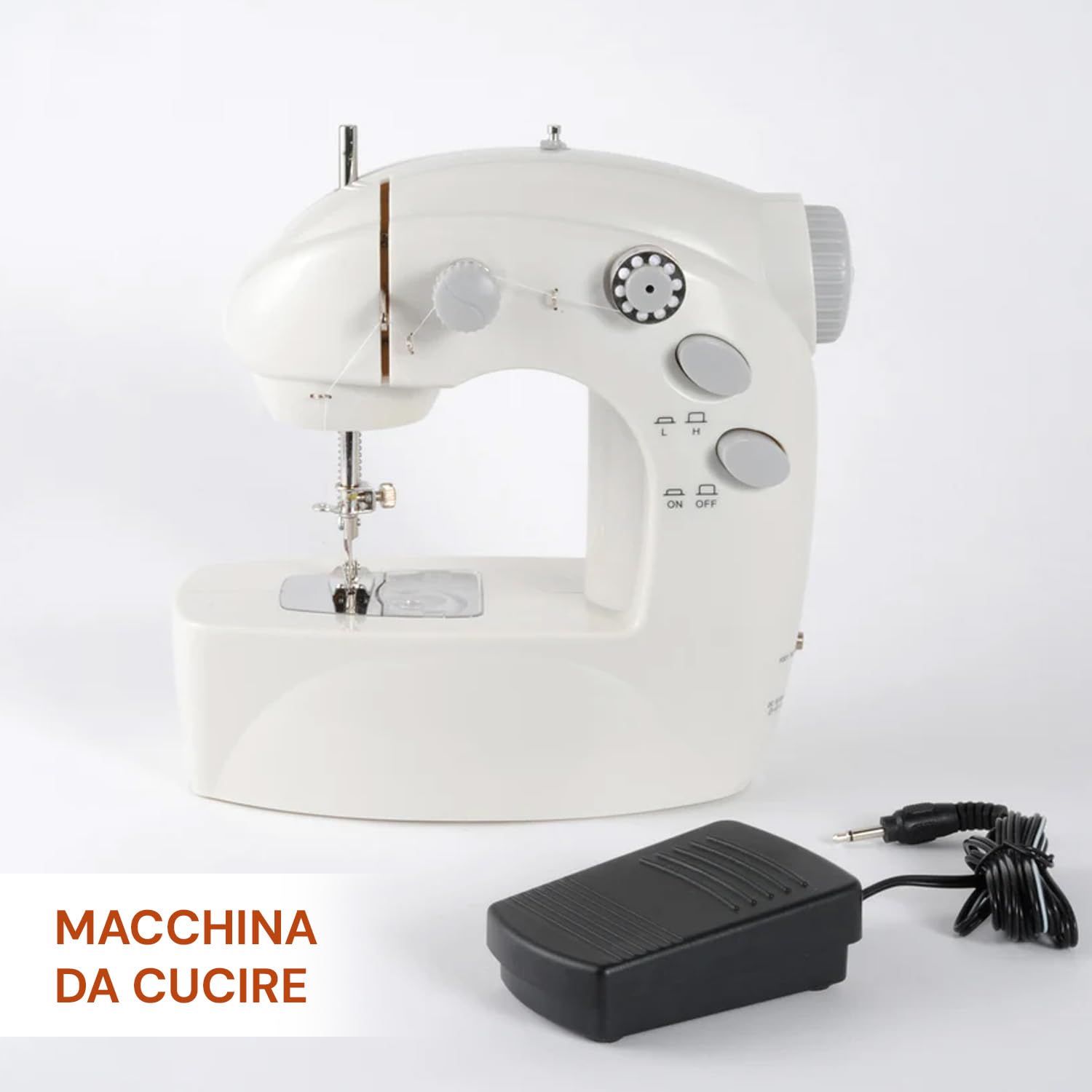 Avilia Macchina da Cucire Piccola Compatta con 12 Punti e Accessori - Ideale per chi ha Vuole Imparare a Cucire o per Riparazioni Rapide - con 2 Velocità Regolabili, Leggera e Salvaspazio