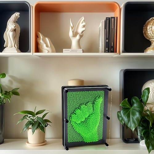 Miniatura 2 de Pines 3D Art - Agujas de juguete sensorial, divertido juguete de plástico con pines, tablero de palma grande (amarillo, 6 x 8 pulgadas)