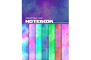 College Ruled Notepad With Colorful Watercolor Painted Pages