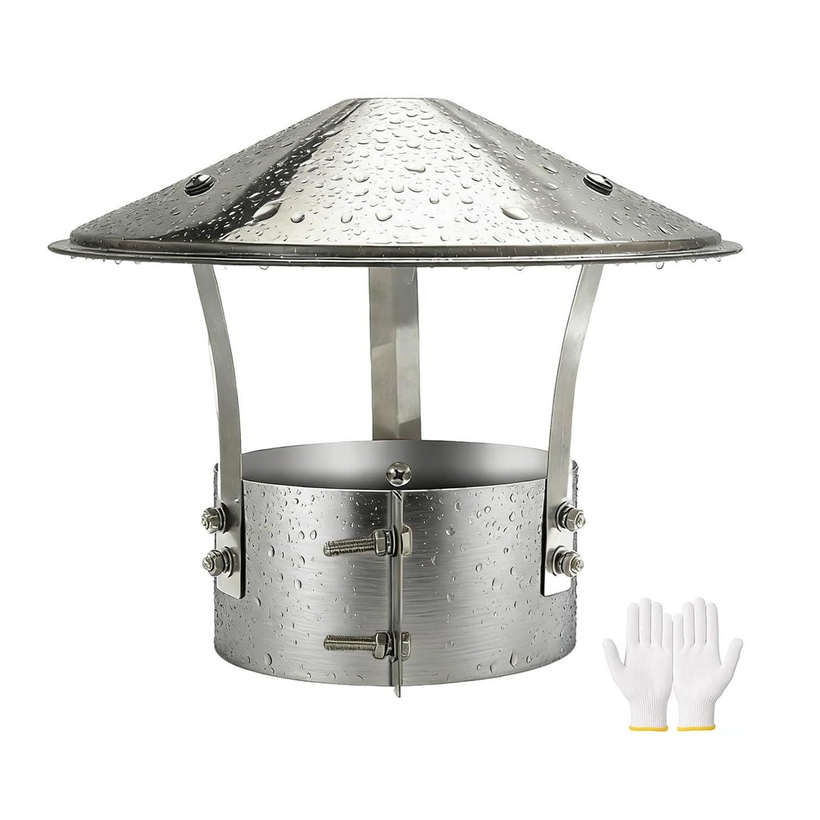 Tapa de Chimenea de Acero Inoxidable, Cubierta para Conducto de Estufa(190 mm)