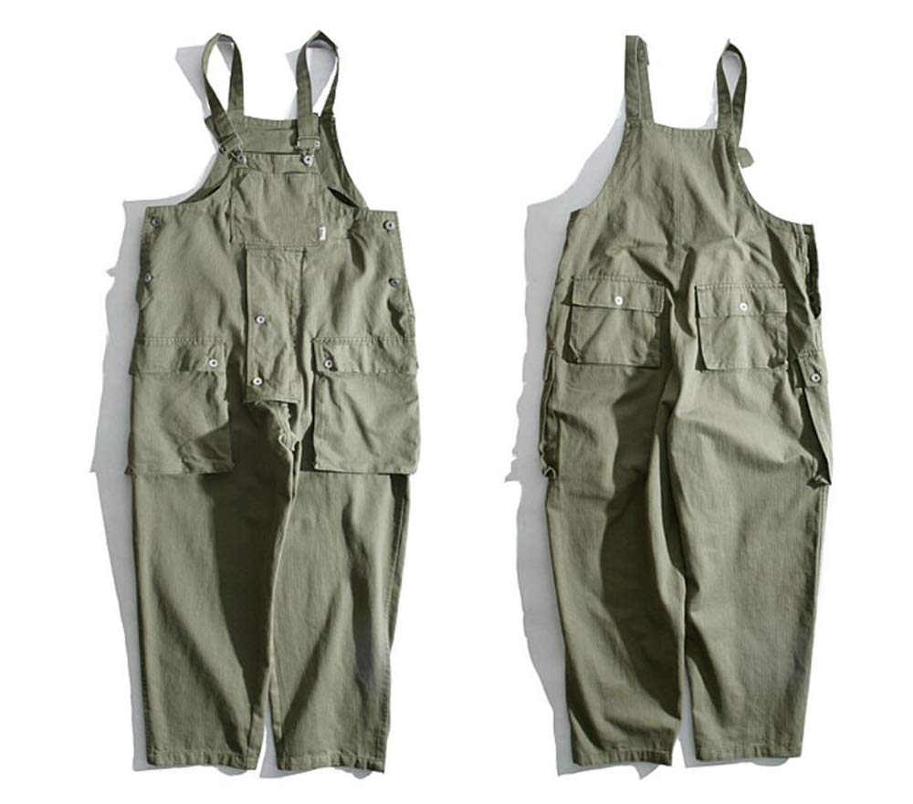 Men's Hip hop Vintage Bib Overalls dungarees Jumpsuits Baggy Dad Pants