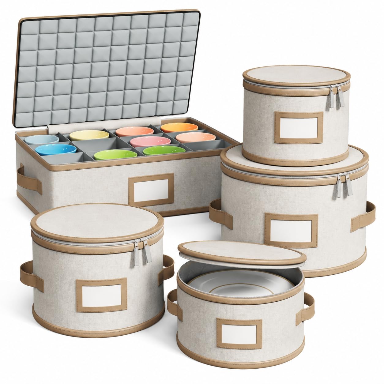 TomVista Hard Shell China Storage Containers 5-Piece