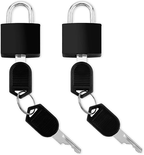 Amaxiu Cerraduras de maleta con llaves, 0.9 in de color de equipaje cerraduras de metal mini candado con llave candado pequeño candado candado