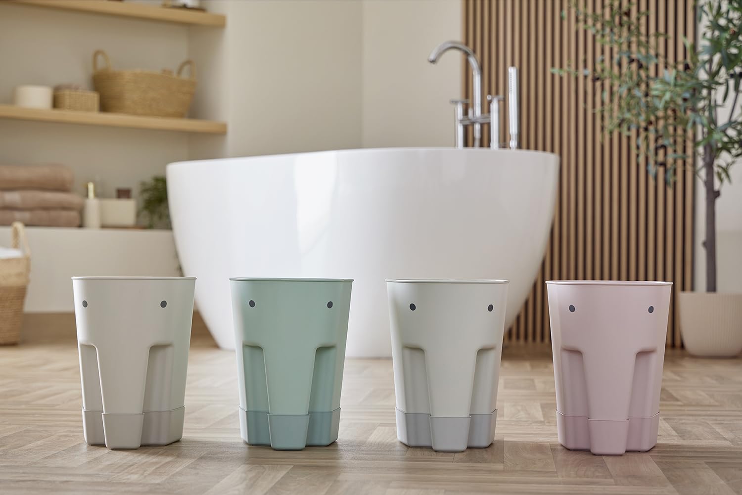 Shnuggle Ellie, paletta e organizer per giocattoli da bagno, con vassoio antigoccia, realizzato al 98% in plastica riciclata, si asciuga meglio di una rete per giocattoli da bagno