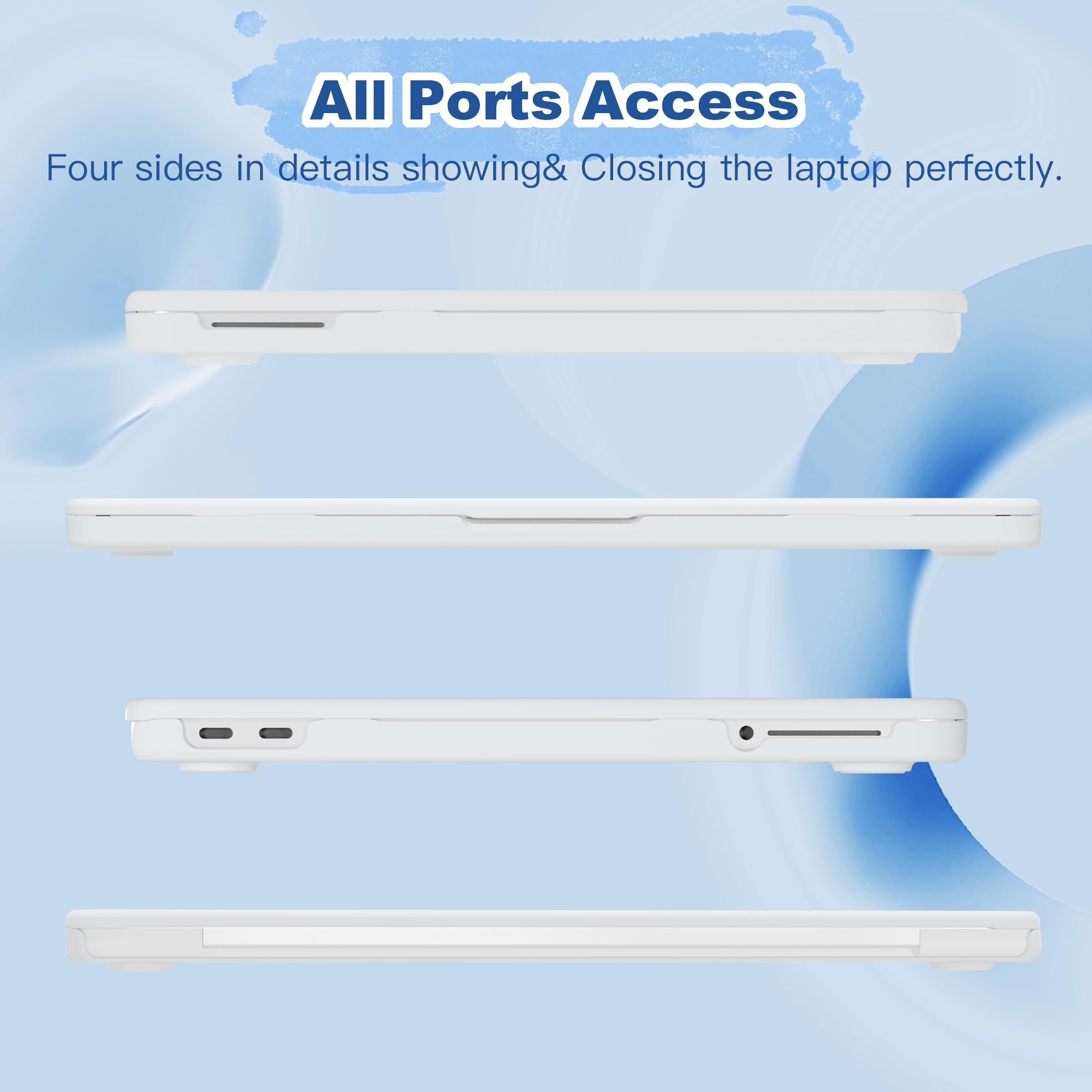 Custodia per MacBook Neo 13 pollici 2026, cover rigida antiurto ultra sottile con copertura per tastiera e pellicola protettiva per MacBook Neo 13" A3404, trasparente opaco