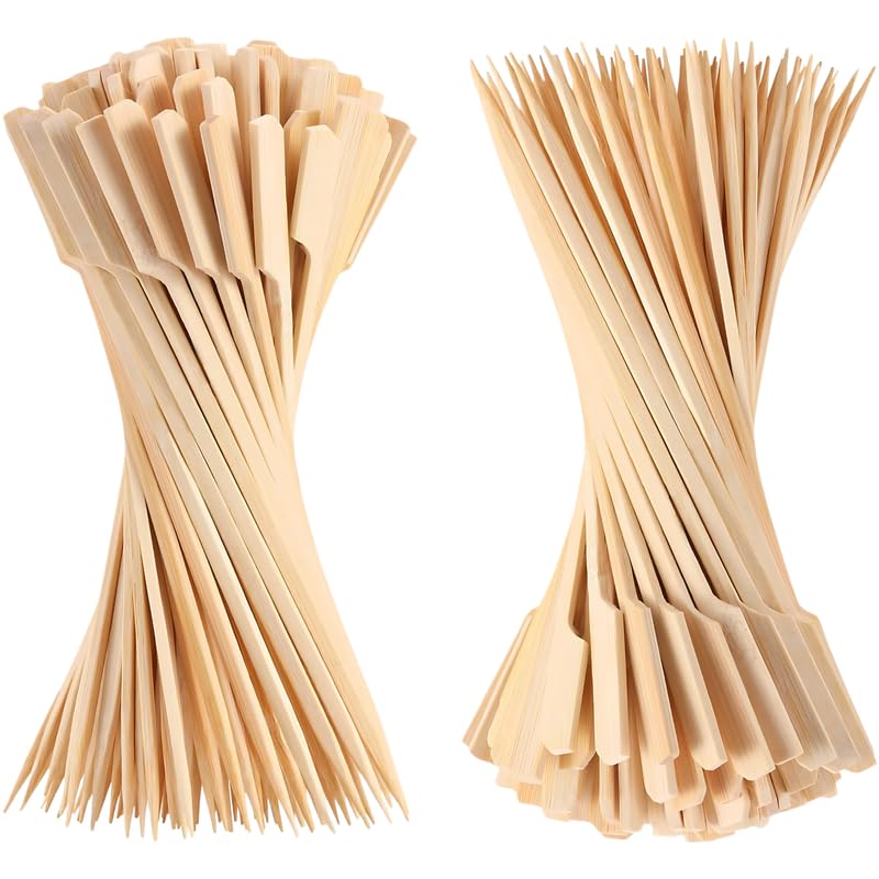 VELEXE Wooden Gun Stick Skewers | 6 Inches (15 CM) | Pack of 100 | Paddle Skewers | BBQ Sticks for Grilling, Ideal for Kababs, Fruits, and Starters | Outdoor Barbecue Skewer Set (B0DHSTYCVG) Amazon Price History, Amazon Price Tracker